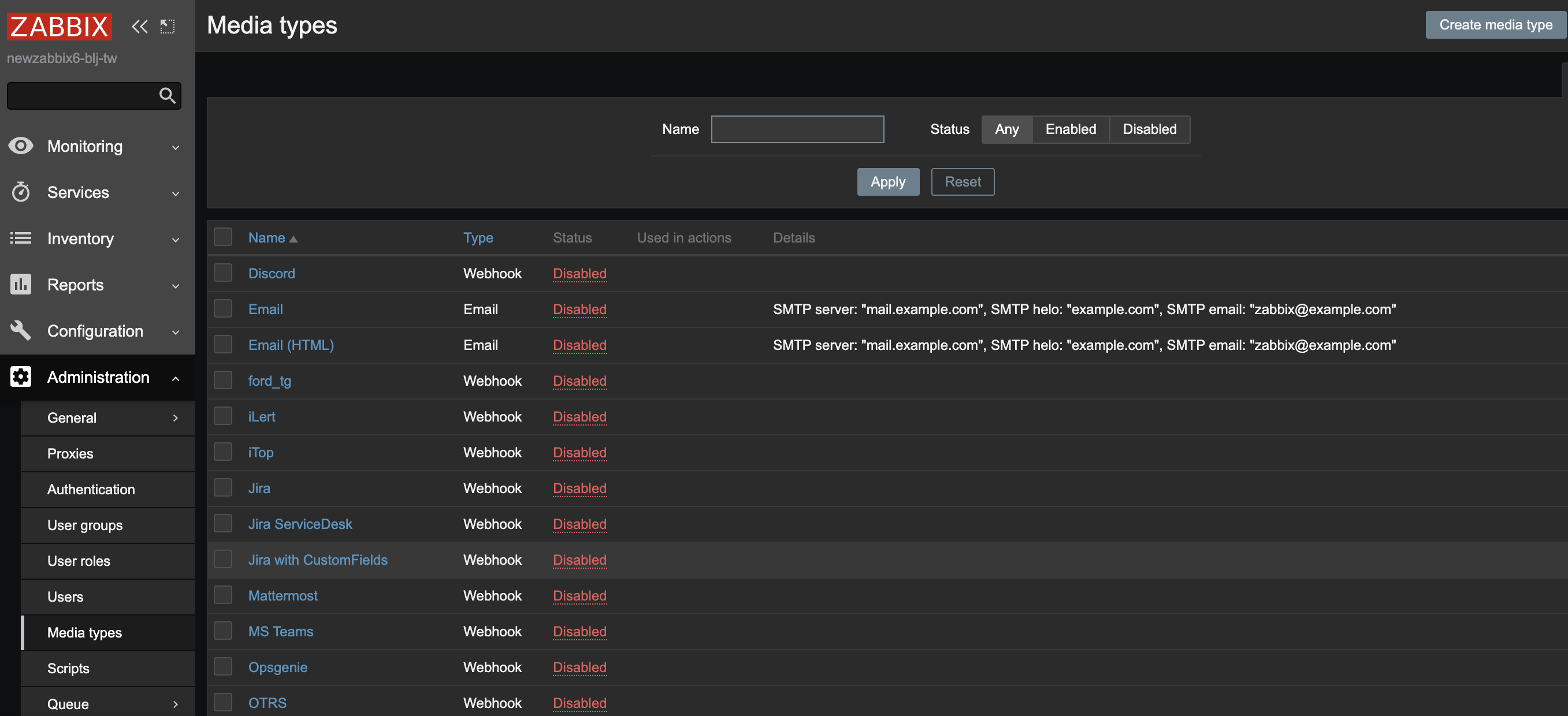 zabbix-side-bar